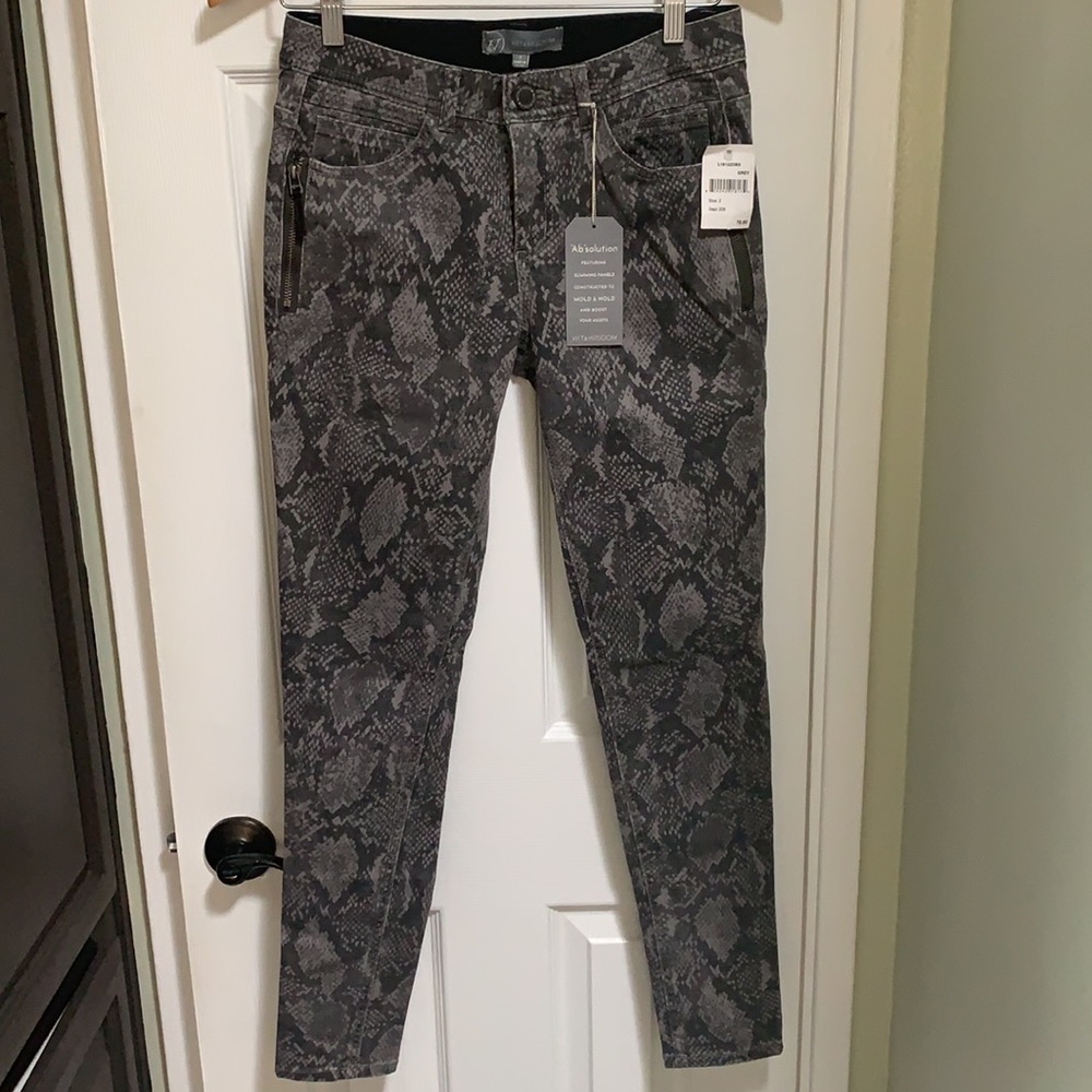 Wit & Wisdom Snake-Print Skinny Jeans